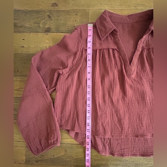 DARK MAUVE RUST COLOR BOHO TOP - Picture 10 of 10